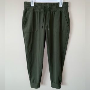 Olive Green Stretch Comfort Joggers